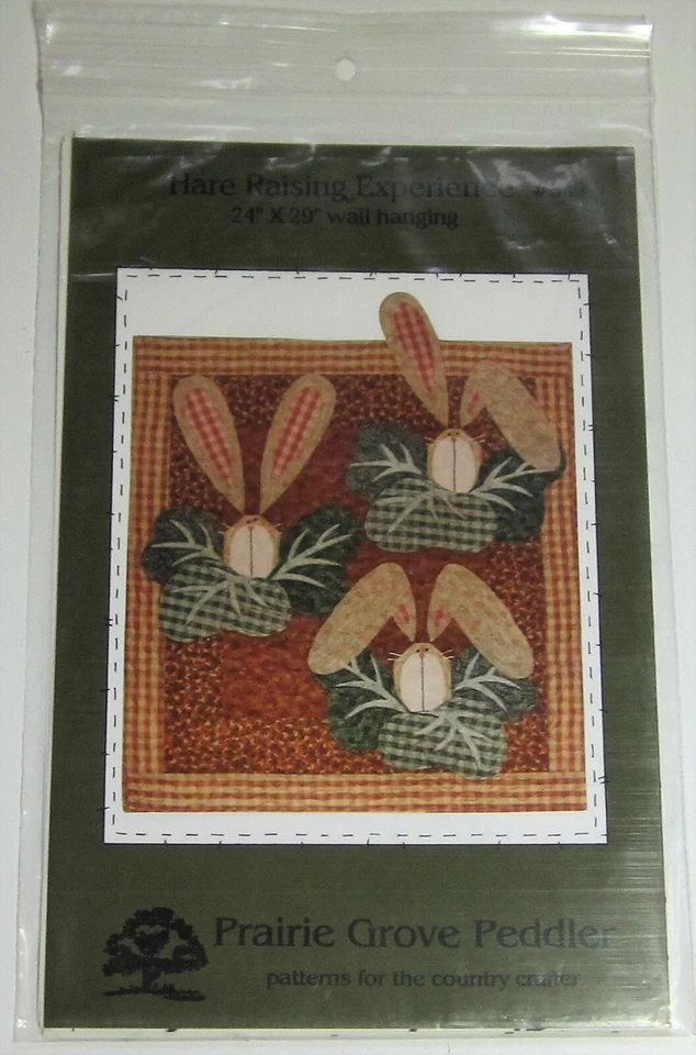 Hare Raising Experience Rabbit Bunny Applique Wall Hanging Quilt Pattern 2003