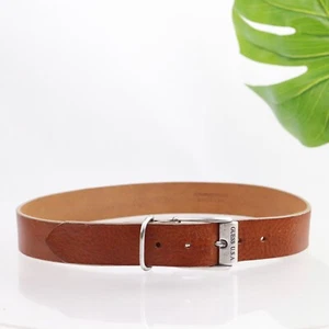 Vintage Guess USA Women's Belt Size Large L Brown Cognac Tan Leather - Picture 1 of 13