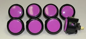 Japan Sanwa Buttons Mix Black Violet x 8 pcs Video Arcade Game Parts OBSF-30/VI - Picture 1 of 4