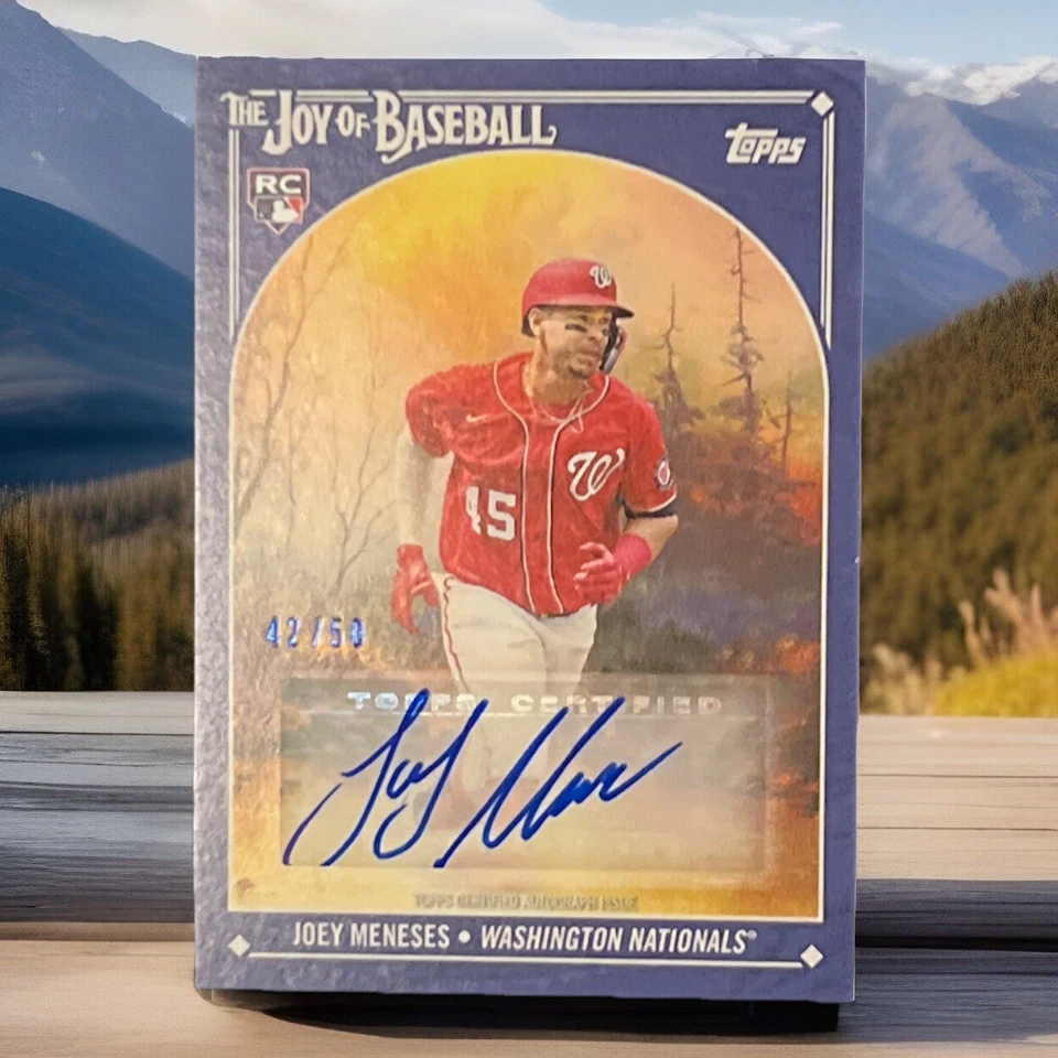 JOEY MENESES RC 2023 Topps X Bob Ross #98D Prussian Blue #’d /50 Rookie AUTO - Image 1 of 1