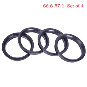 4Pcs 66.6-57.1mm Plastic Wheel Bore Center Collar Hub Centric R.FY - Picture 1 of 6