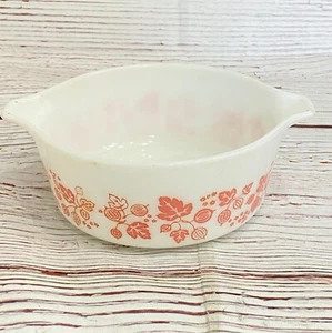 Vintage 50s Pyrex Pink Gooseberry Bowl #472 Casserole Dish 1- 1/2 Pint - NO LID - Picture 1 of 13