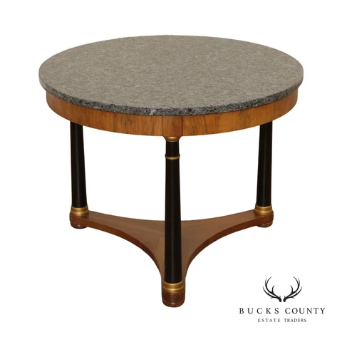 Fine Arts Furn. Co. French Empire Style Round Granite Top Side or Coffee Table Cover
