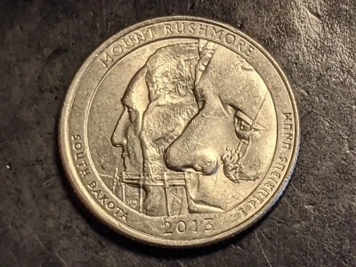 US COIN 2013-P Rare Doubled Die Reverse MT RUSHMORE Washington Quarter  - Image 1 of 4