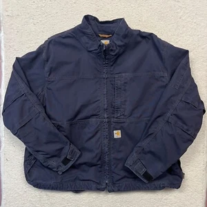 Carhartt FR Full Swing Jacket 2112 CAT 2 Size 2XL Flame Resistant Navy Blue - Picture 1 of 11