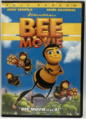 Bee Movie DVD Full/Screen  Jerry Seinfeld Renee Zellweger Animation 2007 - Image 1 of 3