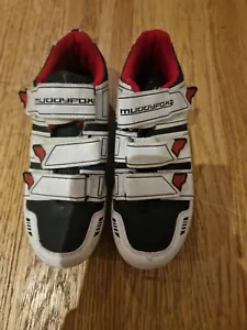 Muddy Fox RBS200 Snr Men's White/Black Red Cycling Shoes UK Size 7 - Used - Picture 1 of 16