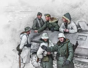 1/72 Segunda Guerra Mundial Posta Batalla Wehrmacht Alemana Descanso Relajante Soldados FIT Sd.Kfz.251 - Imagen 1 de 4