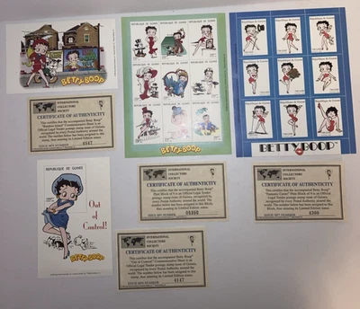 LOTE DE SELOS ANIMADOS DE PERSONAGEM DE DESENHO ANIMADO DA GUINÉ BETTY BOOP - Imagem 1 de 4