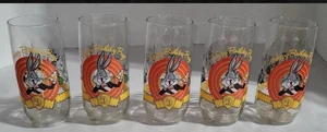 5 1990 Happy Birthday Bugs Bunny Glass 50th Anniversary Warner Bros Looney Tunes - Picture 1 of 3