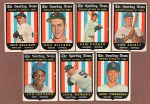 1959 Topps Rookie Lot (7) #119 Callison #124 #124 #125 Fairly #130 #138 #146 - Picture 1 of 2