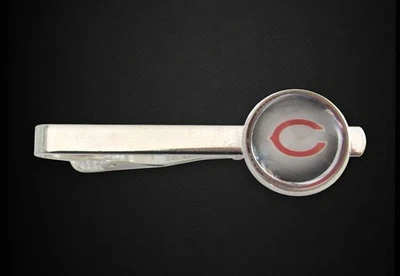 Football Card Tie Clip, Chicago Bears Wedding Jewelry Tie Bar - Image 1 of 4