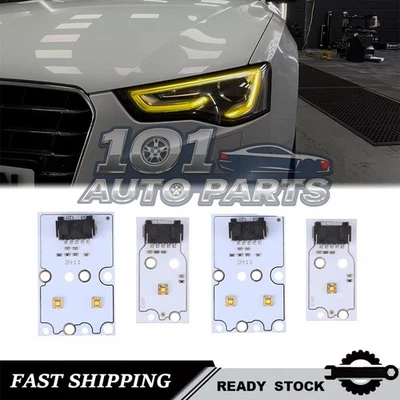 Yellow Daytime Running Light DRL LED Boards For Audi A5 S5 RS5 2013-2017 Xenon - Image 1 of 2