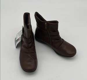 New Sporto Leona Brown Side Zip Thermolite Aqua Stop Boots Women Size 6 1/2 - Picture 1 of 7