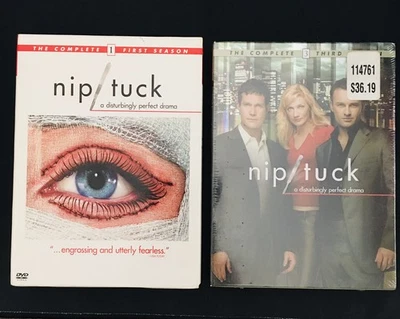 Nip Tuck Complete Season 1 & 3 DVD Box Set Lot : 1 Pre-opened, 1 New Set - Image 1 of 4