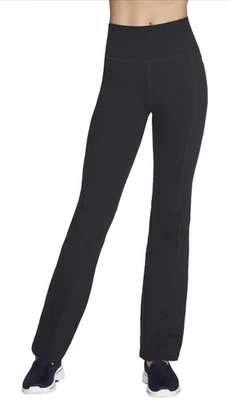 SKECHERS Women's Go Walk Evolution II Flare Pant Leggings Black Small BNWT — 第 1/4 张图片
