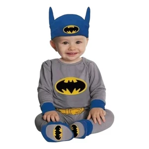 Batman Infant Halloween Costume 0–6 Months DC Super Friends Rubies 6 Pc Outfit - Picture 1 of 6
