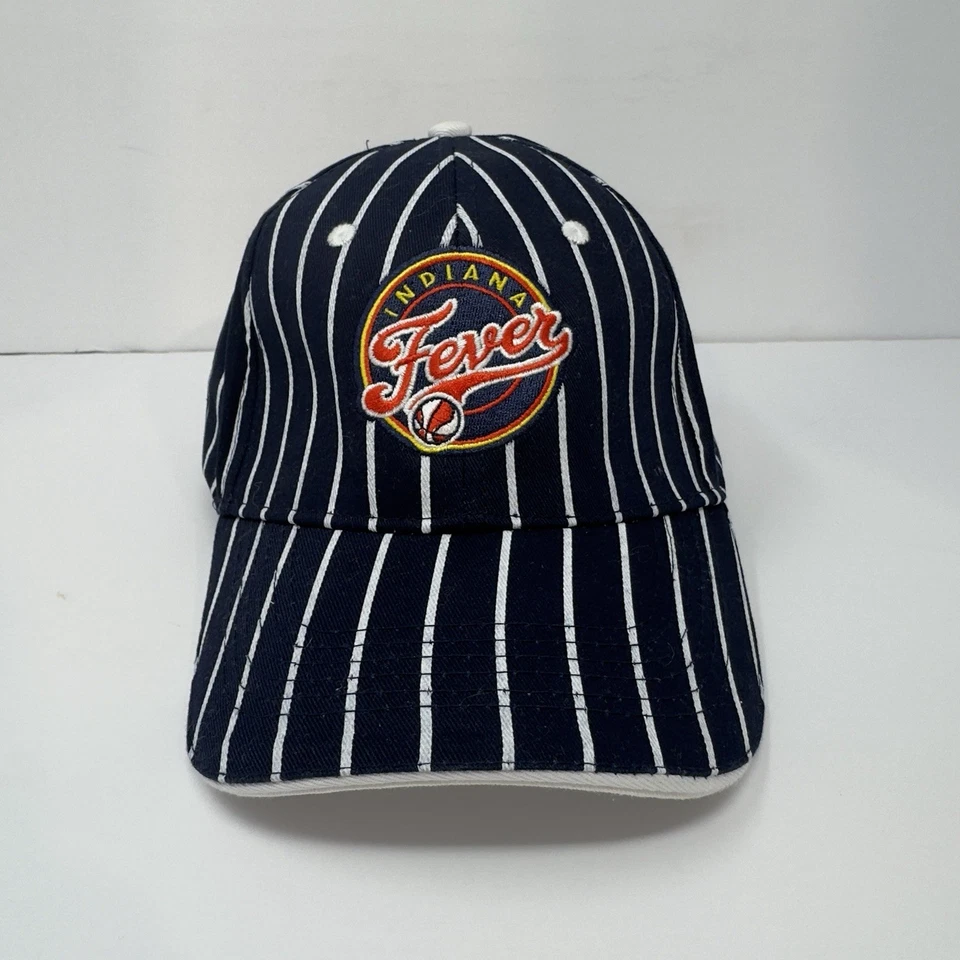 Indiana Fever Adjustable Strapback Pinstripe Hat WNBA Basketball Striped Clark - Image 1 of 4