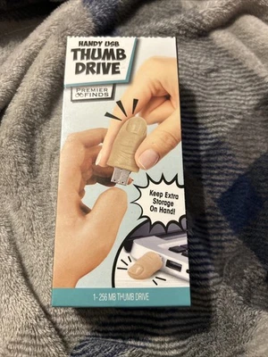 Premier Finds Handy USB 256 MB "Thumb Drive" New in Original Packaging Gag Gift - Image 1 of 2