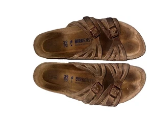 Women’s Birkenstock Granada Habana Brown Leather Soft Footbed Sandals 39/ 8 - Picture 1 of 6