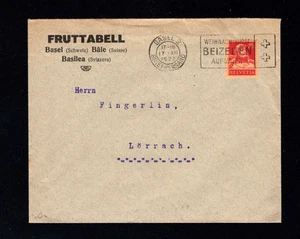 Suiza 1923 - 15 Rp. Tarifa fronteriza "Basilea" a Lörrach (a3654) - Imagen 1 de 1