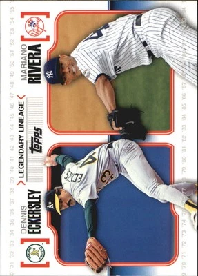 2010 Topps Legendary Lineage #LL26 Dennis Eckersley/Mariano Rivera - BB - Image 1 of 2