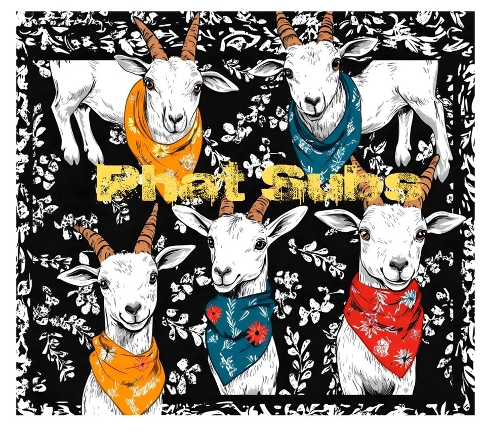 Vaso de sublimación 20 oz envoltura bandana cabras listo para presionar transferencia de calor Foto 1 de 1