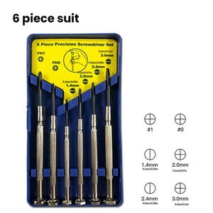 6Pcs Watch Screwdriver Set Precision Jewelry Eyeglasses Repair Tool Kit New e - Foto 1 di 8