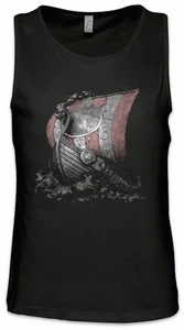 Viking Ship I Herren Tank Top Vikings Schiff Wikinger Langboot Asgard - Picture 1 of 1