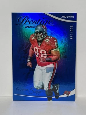 2023 Panini Prestige #281 Warren Sapp Xtra Points Blue #/399 - Image 1 of 2