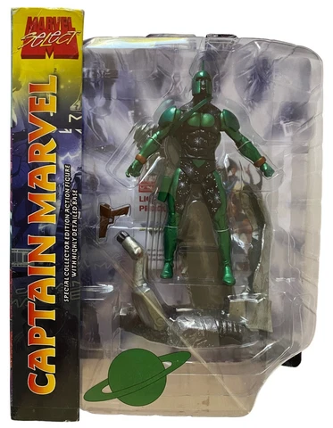Marvel Select Captain Marvel Genis-Vell Kree Armor Green Variant Figure NEW 2009 Cover