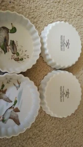 Vintage 1982 Seymour Mann Ceramic Mallard Mallards Duck Bird Pie set of 4 - Picture 1 of 3