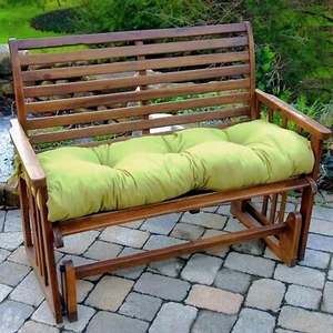 Porch Swing Cushion Glider Bench Seat 44" Tufted Padded Patio Pillow Lime Green - Picture 1 of 9
