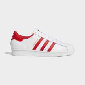 Adidas Men Superstar Shoes Cloud White / Vivid Red / Cloud White GZ3741