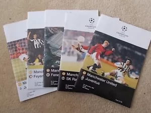 JOB SET MIT 5 MANCHESTER UNITED CHAMPIONS LEAGUE FUSSBALLPROGRAMMEN 1996 & 1997 - Bild 1 von 6
