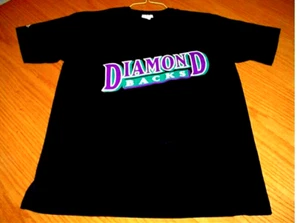 New MLB Arizona Diamond Backs Black T-Shirt Youth Boy's Medium Vintage Style - Picture 1 of 4
