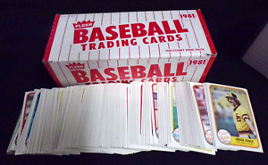 1981 FLEER BASEBALL 98% COMPLETE SET 647 CARD COLLECTION INCL. KIRK GIBSON RC