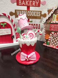 Weihnachten Lebkuchen Pfefferminz Süßigkeiten Zylinder Hut Figur Dekor 8" - Bild 1 von 6