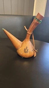 Vintage Leather Wrapped Glass Wine, Liquor Decanter with Stopper Unique - Picture 1 of 6
