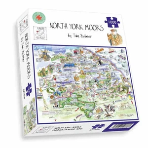 NEW Map of North Yorkhire Moors Tim Bulmer 1000 Piece Jigsaw Puzzle - Picture 1 of 2