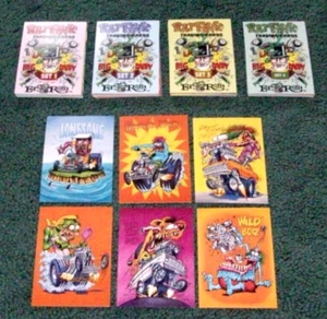 Tarjetas coleccionables Ed Roth Rat Fink 1996 Monster Hot Rod 4 juegos (66) + 6 cartas de persecución - Imagen 1 de 5