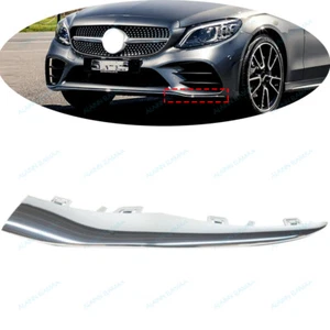 Left Front Bumper Cover Molding Trim For Mercedes Benz W205 C C300 C180 2019-21 - Picture 1 of 4