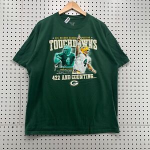 Vintage Green Bay Packers Shirt Large Adult Brett Favre 422 Touchdown Counting