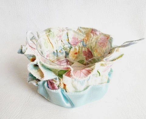 Longaberger Baskets Pouch And Plastic Liner for 2009 Mother's Day Small Basket Cover