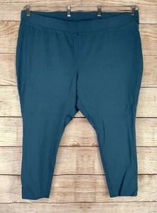 CATHERINES Women's 4X Plus Dark Teal Capri Legging Short Pants Elastic Waist EUC - Picture 1 of 3