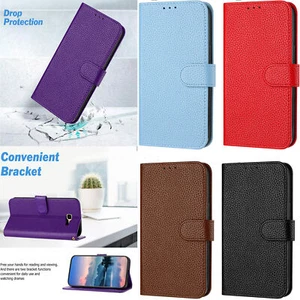 Leather Wallet Phone Case For TCL 505 501 503 502 40R 40SE 403 306 20R 30T 305 - Picture 1 of 15