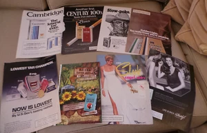 Lote de 8 páginas publicitarias de revistas de cigarrillos de marcas secundarias vintage; en muy buen estado+ - Imagen 1 de 5