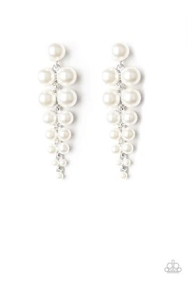 Paparazzi “Totally Tribeca” White Post Earrings - Image 1 of 2