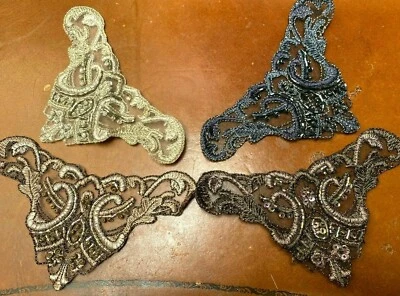 вышитая аппликация ярмо блестки бисер 2,5 x 5» вручную сшитый 1шт - Изображение 1 из 4