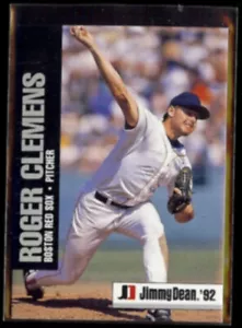 Roger Clemens 1992 MLBPA Jimmy Dean inserto impar #10 de 18. RED SOX - Imagen 1 de 1